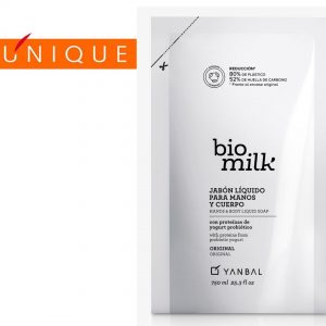 REPUESTO BIO MILK JABÓN LÍQUIDO PARA MANOS Y CUERPO 750mL UNIQUE-TIENDA BIOCENTRO LIMA PERÚ