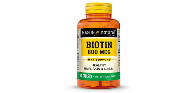 BIOTINA 800mcg FRASCO 60 TABLETAS MASON NATURAL- TIENDA BIOCENTRO LIMA PERÚ