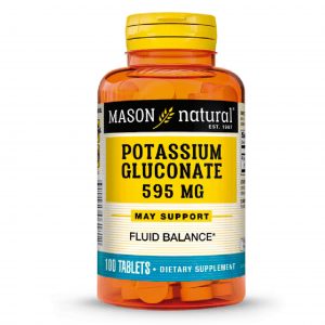 GLUCONATO DE POTASIO 595mg FRASCO 100 TABLETAS MASON NATURAL-TIENDA BIOCENTRO LIMA PERÚ