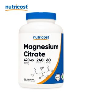 MAGNESIUM CITRATE 240 CÁPSULAS NUTRICOST- TIENDA BIOCENTRO LIMA PERÚ