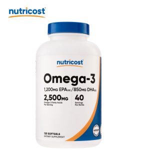 OMEGA 3 FRASCO 2500mg  120 CÁPSULAS NUTRICOST- TIENDA BIOCENTRO LIMA PERÚ